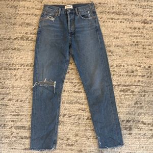 Agolde Jamie, Size 25, distressed denim.